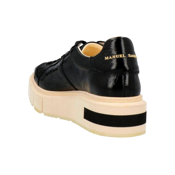 Manuel Barcelo black platform lace leather black shoes - Picture 3 of 6